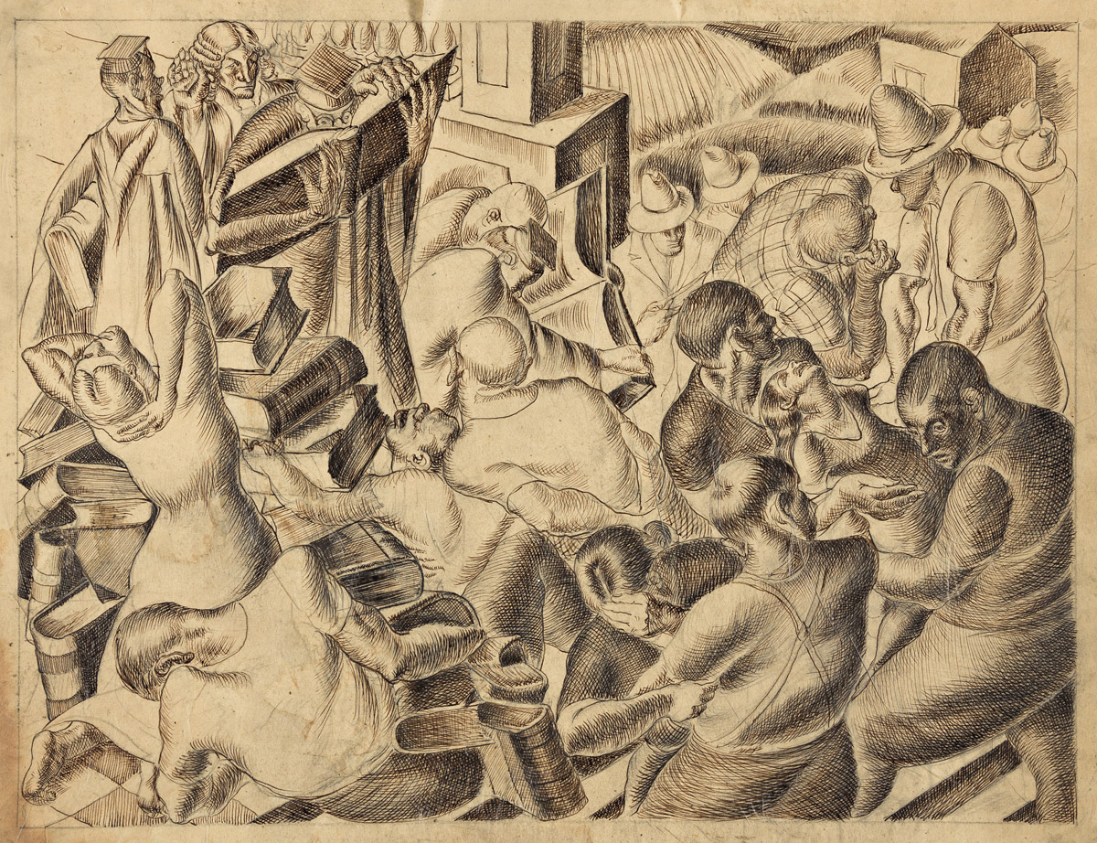 ANATOL SCHULKIN (1899-1961) Untitled, (Mural Study).